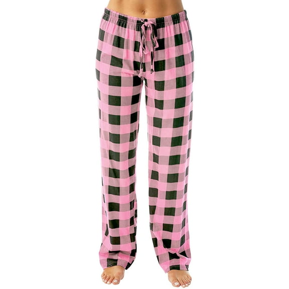 Ihph7 Pajama Pants Women Cotton Pajama Pants Women Plaid Pajama Pants Women's Pajama Pants Wide Leg Pants Woman Lounge Pants Women Full Length Long Trousers Sports Pants Pink 3XL