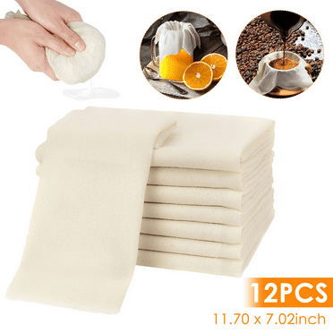 Ihvewuo 12Pcs Cheese Cloths Natural Unbleached Cotton Cheesecloth 20 Inch Square Cheese Cloths Reusable Organic Cheesecloth Cotton Cloth Strainer cheesecloth for straining