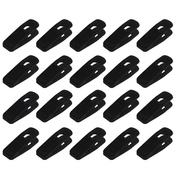 Ihvewuo 20pcs Black Small Velvet Clothes Pins Hangers Clips For Hanger Laundry Pants Trouser Mini Clothes Pins In Crafts Non Slip
