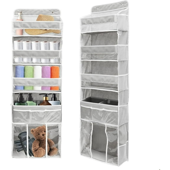 Wekvgz Door Hanging Storage Organizer Kit Firm Easy to Clean Over Door Pockets Organizer Set Versatile Hanging Organizer Storage for Home Baby Essentials Toys
