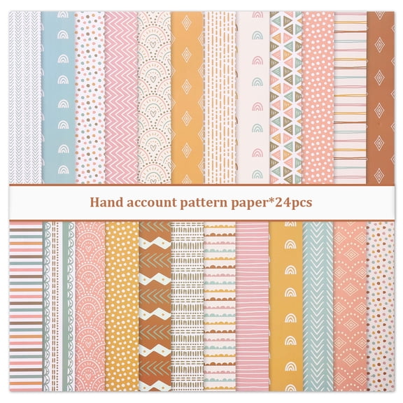 Ihvewuo 24 Sheets Scrapbook Paper Double Sided 12×12 Inch Scrapbooking Paper Decorative Craft Vintage Floral Pattern for Scrapbooking Photo Album Junk Journals DIY Decor