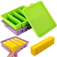 thumbnail image 1 of Ihvewuo 2pcs Butter Mold Non-Stick Silicone Butter Tray with Lid 4-Cavity Butter Container Holds 8 Tablespoons Butter Butter Molds Tray for Brownies Homemade Butter Herbed Garlic Butter 7x6x1.37 inch, 1 of 11