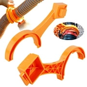 Ihvewuo 2pcs RV Sewer Fitting Wrench Set General RV Sewer Hose Wrench Sturdy Plastic RV Sewer Hose Connection Wrench Multi-purpose RV Sewer Hose Wrench for 3inch and 4inch Sewer Covers (Orange)