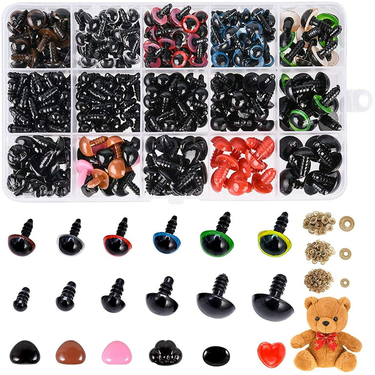 362Pcs Plastic Safety Eyes And Noses Craft Doll Eyes And Noses