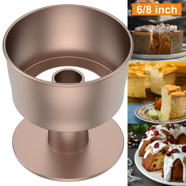 Ihvewuo Angel Food Cake Bundt Pan Mould, Round Cake Pans 8 inch with