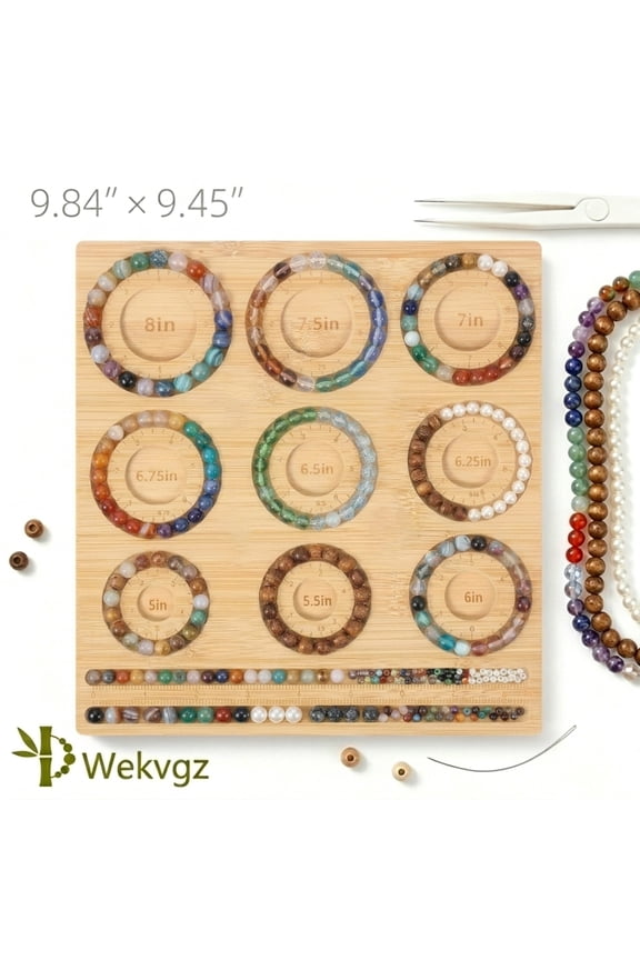 Bead Boards for Jewelry Making Bamboo Beading Board for Jewelry Bracelet Making Bracelet Bead Board Bracelet Bead Board for Bracelet Jewelry Making Supplies Bead Tray 5" to 8"