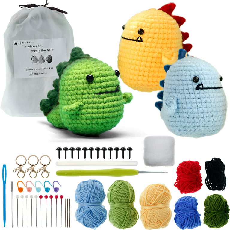  TGIQROVE Crochet Kit for Beginners, Crochet Starter Kit with  Video Tutorials, Crochet Animal Kits for Adults Kids, DIY Craft Knitting  Supplies, 4 Pack Cute Sea Animals for Birthday Gifts