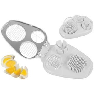 Durable Stainless Steel Egg Slicer with Stainless Steel Cutting Wires  Multifunctional Boiled Egg Food Slicer