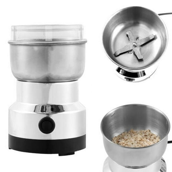 Ihvewuo Electric Coffee Grinder Fast Grinding Mini Spice Grinder with 4 Stainless Steel Blades 300ml One Button Operation Coffee Bean Grinder Portable for Rice Seeds