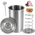 thumbnail image 1 of Ihvewuo Ham Maker Stainless Steel Meat Press Cooker Large Capacity Ham Press Maker Round Shape Deli Meat Press Mold Homemade Deli Meat Ham Press Cooker with Thermometer for Meat Pork Poultry, 1 of 13