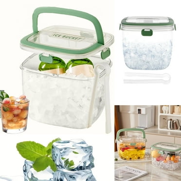 Ihvewuo Ice Bucket with Lid and Tong Sealed Ice Bucket Container with Handle 5L Ice Cube Bucket Portable Bucket Multifunctional Ice Storage Bin for Freezer Bar Parties Barbeque Camping