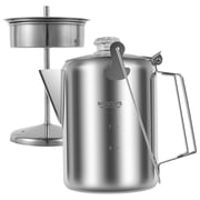 Ihvewuo Percolator Coffee Pot Stainless Steel Camping Coffee Pot Outdoor Stovetop Coffee Maker with Clear Top Glass Knob 9 Cups Coffee Percolator