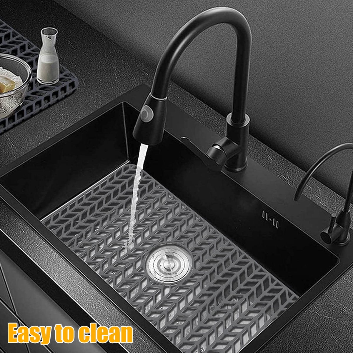 MONVIE Bathroom Sink Cover for Counter Space, Heat-Resistant Silicone  Makeup Brush Cleaner Mat, Foldable Sink Covers with Hanging Loop, Space  Saver