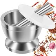 Stainless Steel Mortar And Pestle Set - Heavy Duty Grinder For Garlic, Spices, Herbs