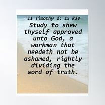 Ii Timothy 2: 15 Poster Wall Art, Modern Wall Decor For Living Room Bedroom, 8x12 UNFRAMED