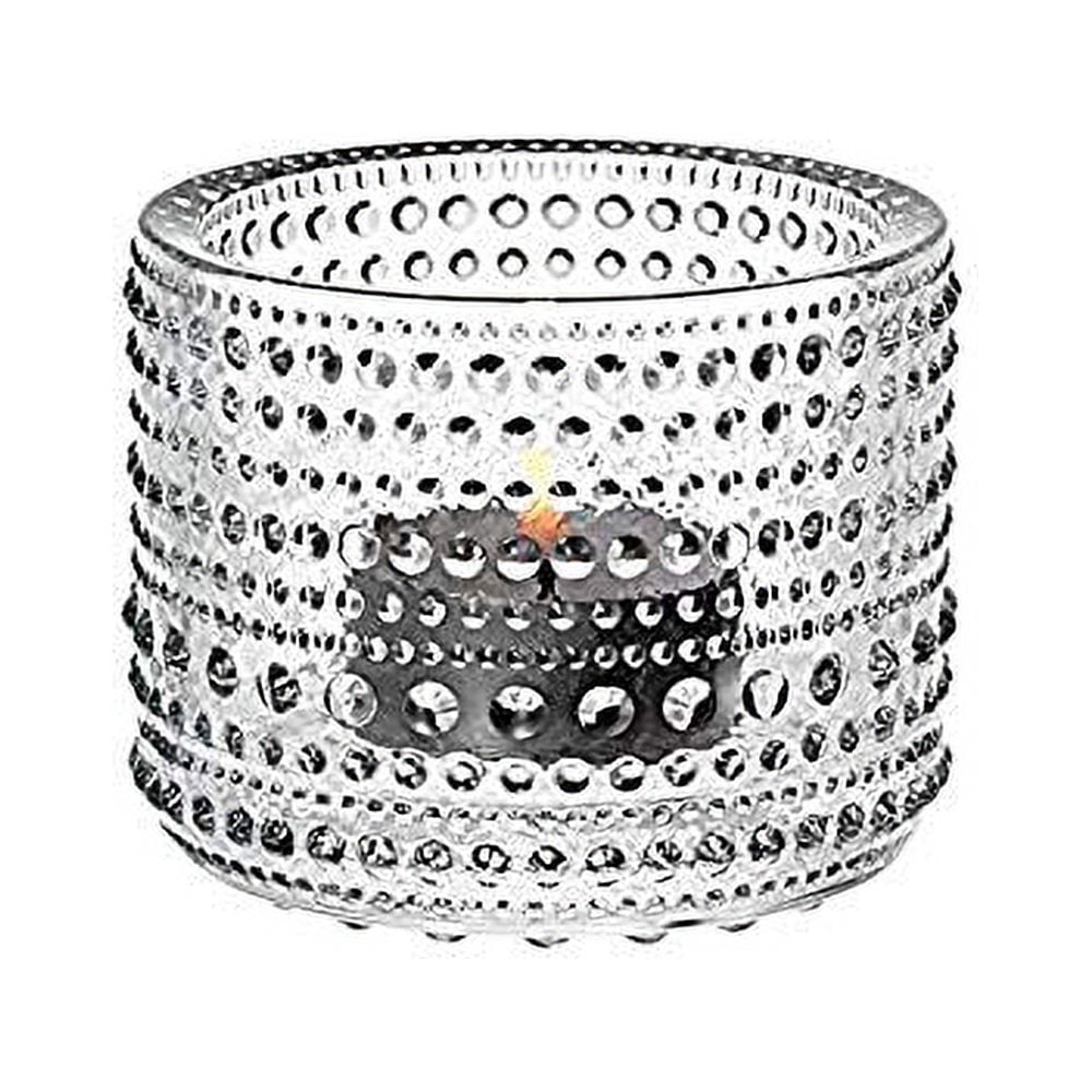 Clear Glass Dewdrop Tealight Candle Holder