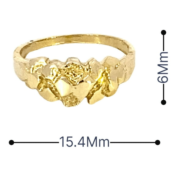 Nugget Ring, 10k Gold, 1.3 Grams