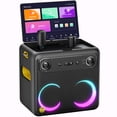 thumbnail image 1 of Ikarao Smart Karaoke Machine for Adults with Screen Lyrics Display, 2 Wireless Mics, Portable Bluetooth Speaker for Music Party, 1 of 12