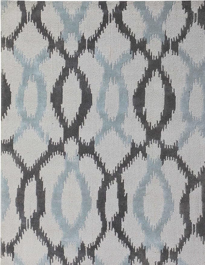 Traditional Motif Rug Design Ikat 2'.6