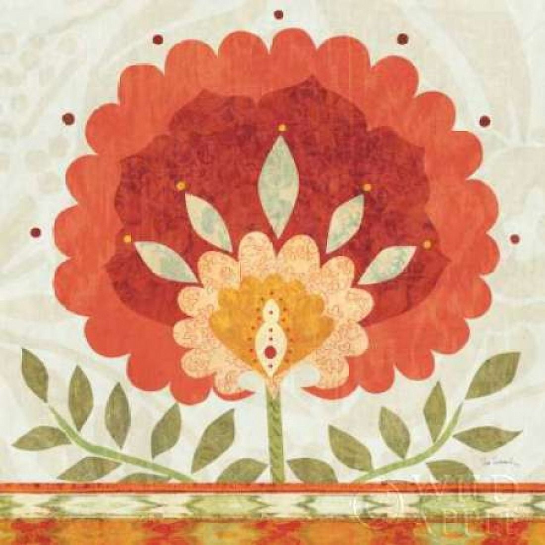Ikat Bloom II Canvas Art - Sue Schlabach (24 x 24)
