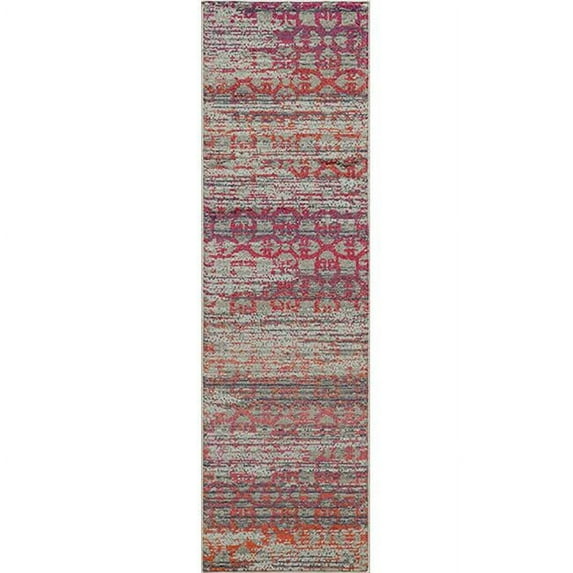 Ikat Casa Transitional Rug in Orange - Runner 2'3" X 7'6"