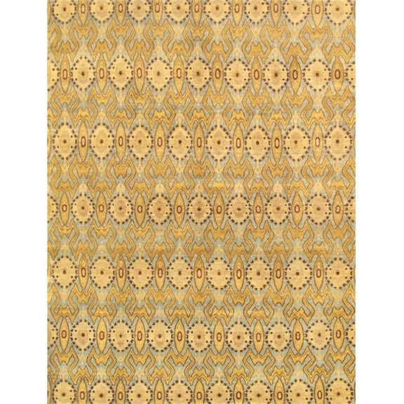 Ikat Collection Hand-Knotted Lamb's Wool Area Rug- 5' 2' X 7' 11'