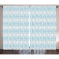 thumbnail image 1 of Ambesonne Ikat Curtains 2 Panel Set, Aztec Cultural Motifs, 108" x 90", Blue Pale Grey White, 1 of 3