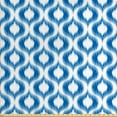 thumbnail image 1 of Ambesonne Ikat Fabric by the Yard Upholstery, Abstract Vintage Ogee, 3 Yards, Blue White, 1 of 4