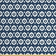 thumbnail image 1 of Ambesonne Ikat Fabric by the Yard Upholstery, Circles Dots, 5 Yards, Dark Blue White, 1 of 4