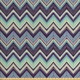 thumbnail image 1 of Ambesonne Ikat Fabric by the Yard Upholstery, Chevron Tile, 2 Yards, Pale Blue Purple, 1 of 4