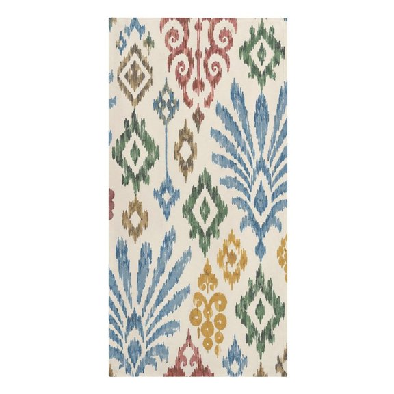 Ikat Floral Spray Pattern Classic Microfiber Beach Towel Absorbent Compact Towels for Swimming Pool Beach Travel Things for Vacation Essentials Adult Gift,61.4×30.3Inch
