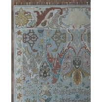 Ikat Grey 3'x5′ Area Rug Handcrafted Motif Floral Design Oriental Traditional Design Non-Shedding Fine Wool Pile & Easy-Care Areas in Living Room Bedroom