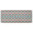 thumbnail image 1 of Ikat Kitchen Mat, Style Tied Knotted Triangle Handmade Effect Traditional Boho Design, Plush Decorative Kitchen Mat with Non Slip Backing, 47" X 19", Cream Red Teal, by Ambesonne, 1 of 1