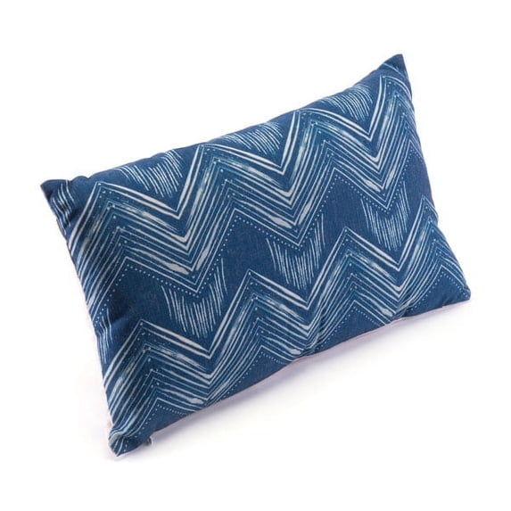 Ikat Lumbar Pillow 3 Blue & Natural