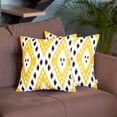 thumbnail image 1 of Ikat Set of 2 Square 18"x18" Boho Throw Pillow Covers, 1 of 4