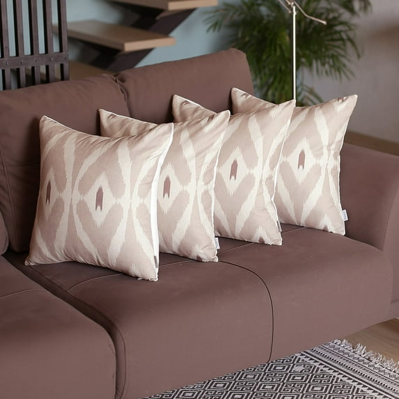 Ikat Set of 4 Square 18"x18" Boho Throw Pillow Covers