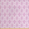 thumbnail image 1 of Ambesonne Ikat Fabric by the Yard Upholstery, Pastel Toned Trefoil Motifs, 3 Yards, Lilac White, 1 of 4