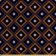 thumbnail image 1 of Ikat Sofa Upholstery Fabric by the Yard, Repeated Diamonds and Hatch Lines Native Design Traditional Halloween Colors, Decorative Fabric for DIY and Home Accents, Orange Purple Black by Ambesonne, 1 of 4