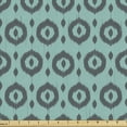 thumbnail image 1 of Ambesonne Ikat Fabric by the Yard Upholstery, Traditional Dots, 1 Yard, Turquoise Grey, 1 of 5