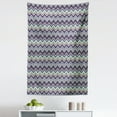 thumbnail image 1 of Ikat Tapestry, Ornamental Chevron Pattern with Retro Design Elements, Fabric Wall Hanging Decor for Bedroom Living Room Dorm, 5 Sizes, Pale Blue Purple, by Ambesonne, 1 of 1