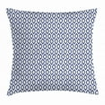 thumbnail image 1 of Ikat Throw Pillow Cushion Cover, Eastern Ornament in Blue Exotic Asian Tribal Art Elements Curves Simple Design, Decorative Square Accent Pillow Case, 18 X 18 Inches, Navy Blue White, by Ambesonne, 1 of 2