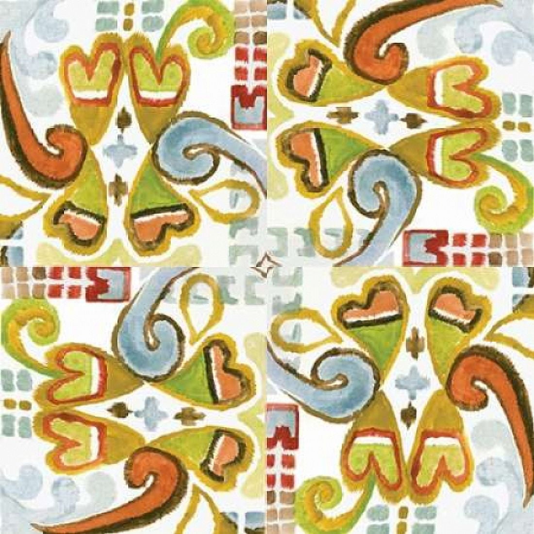 Ikat Tile I Canvas Art - Margaret Ferry (24 x 24)