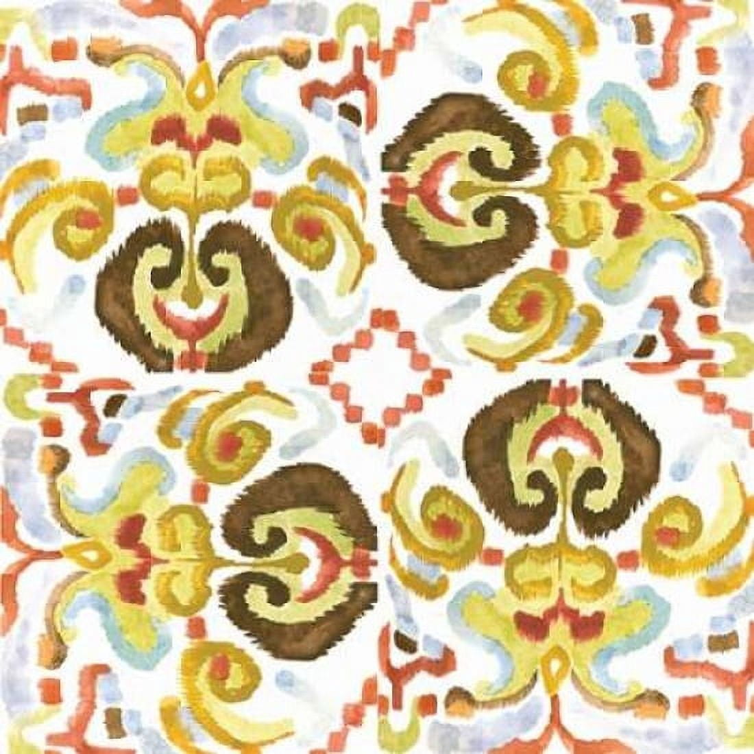Ikat Tile II Canvas Art - Margaret Ferry (24 x 24)