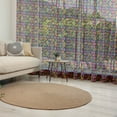 thumbnail image 1 of Ikat Tulle Curtains with Rod Pocket, Colorful Pattern with Heart Shapes and Lines Bohemian Kazakhstan Motifs, Sheer Drape for Wedding Party 2 Panels, 7 Sizes, Multicolor, by Ambesonne, 1 of 3