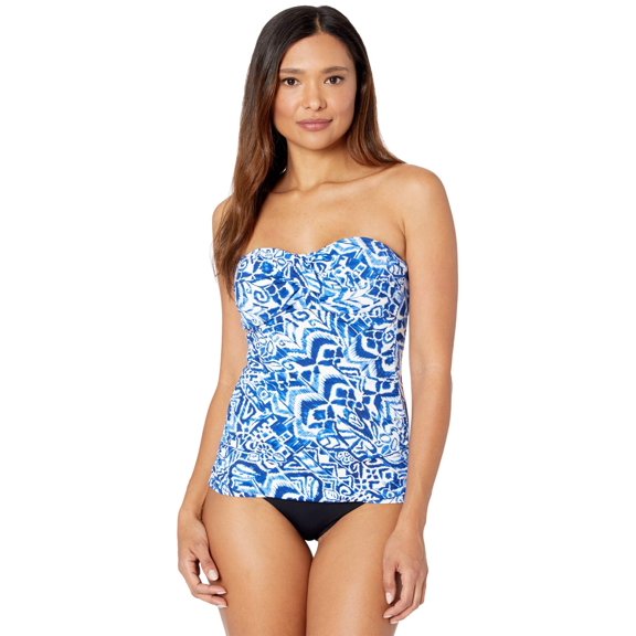 Lauren Ralph Lauren Bias Tribal Ikat Twist Tubini Top Blue 8
