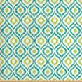 thumbnail image 1 of Ambesonne Ikat Fabric by the Yard Upholstery, Vibrant Ogee Motif, 10 Yards, Mint Green Yellow Green, 1 of 4