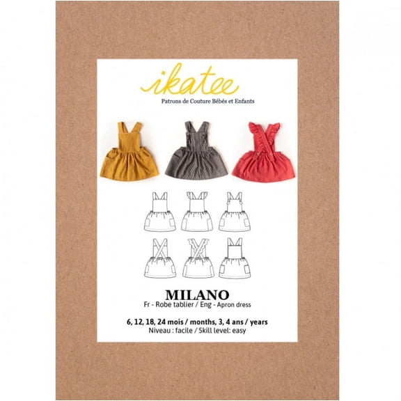 Ikatee Sewing Pattern Baby Milano Dress Baby, Kids 6 months - 4 years Dresses