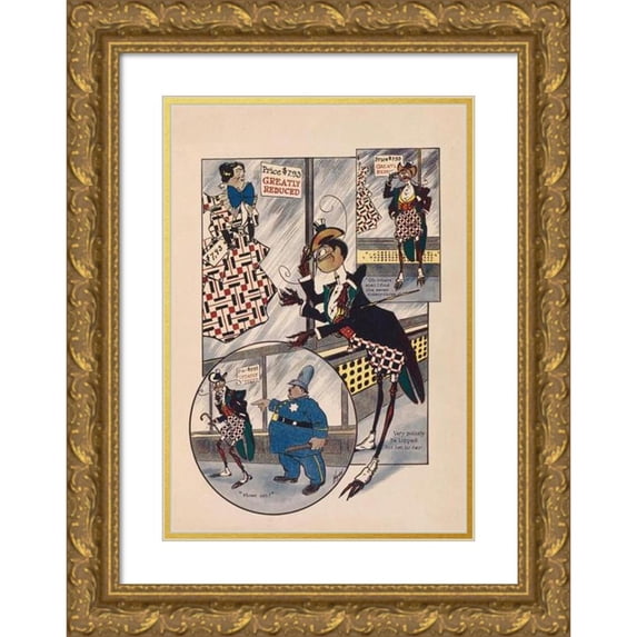 Ike Morgan 11x14 Gold Ornate Wood Frame and Double Matted Museum Art Print Titled - The Woggle-Bug Book Pl.02 (1905)