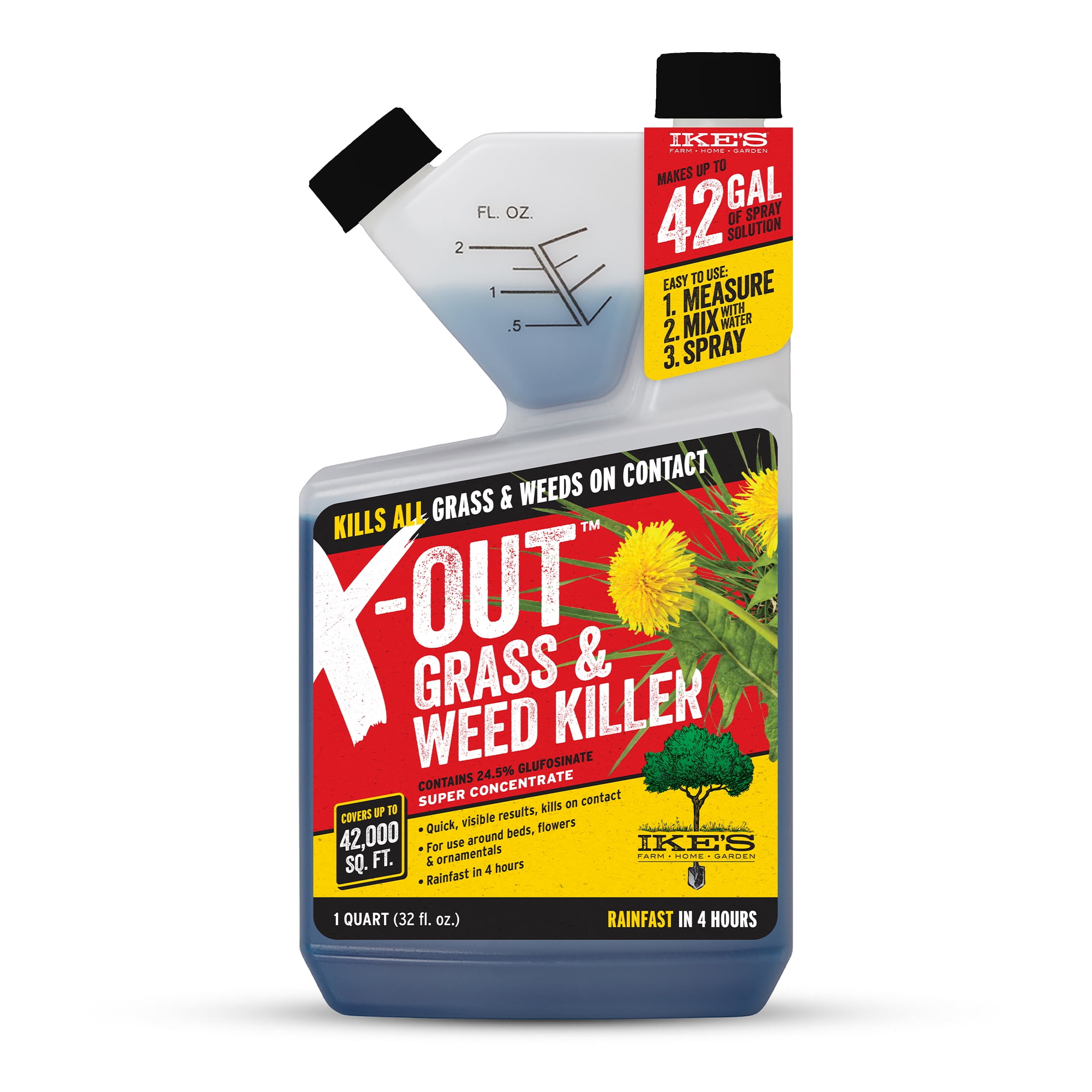 Ike's Farm X-Out, Non-Selective Weed & Grass Killer, 32 oz.
