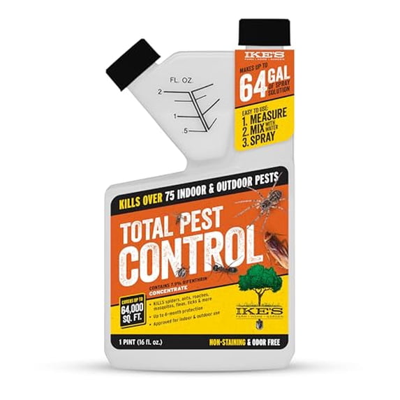 Ike's Total Pest Control Concentrate - 7.9% Bifenthrin Indoor/Outdoor Insect Killer - Pint Liquid